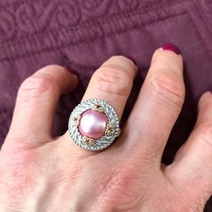 Judith Ripka Pink Mabe Pearl Ring